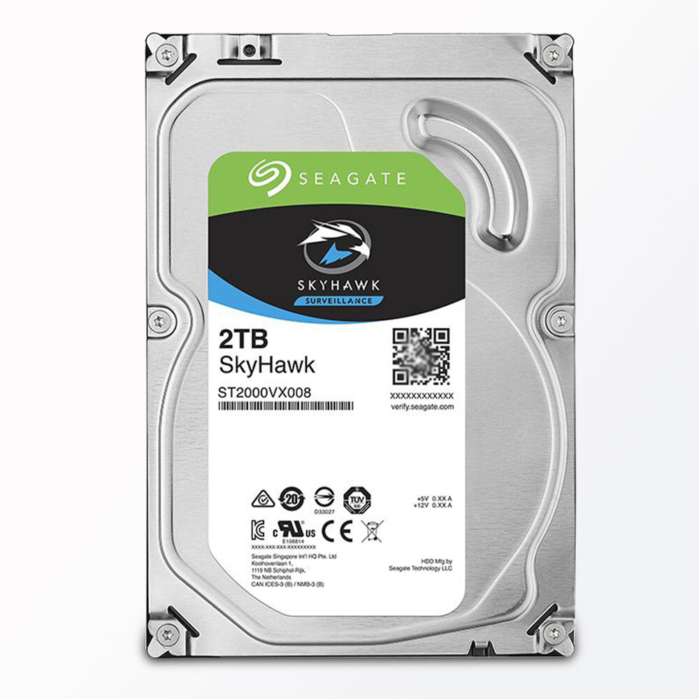 Жесткий диск Seagate Original SATA-III 2Tb ST2000VX008 Video Skyhawk (5900rpm) 64Mb 3.5" — фото 1