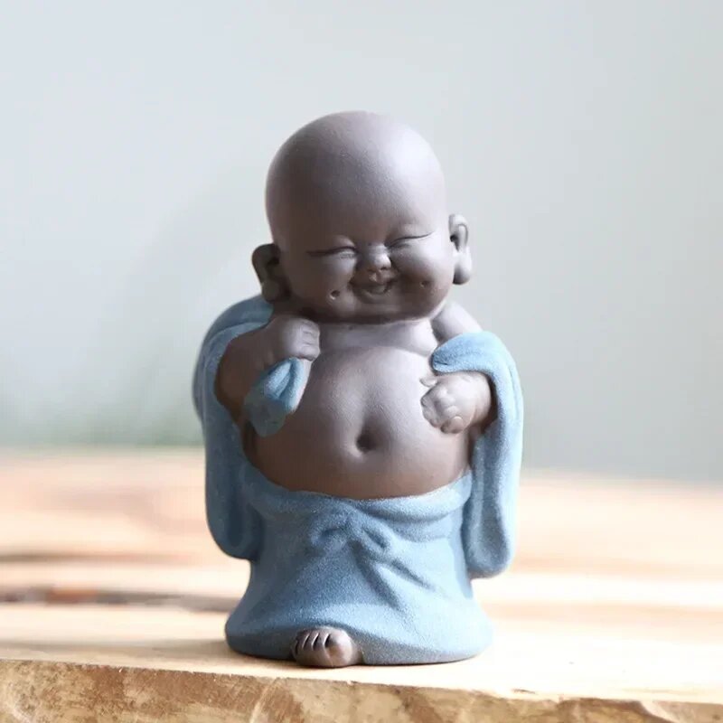 Фарфоровая статуэтка Будды, D-10X6.3X5.3CM
