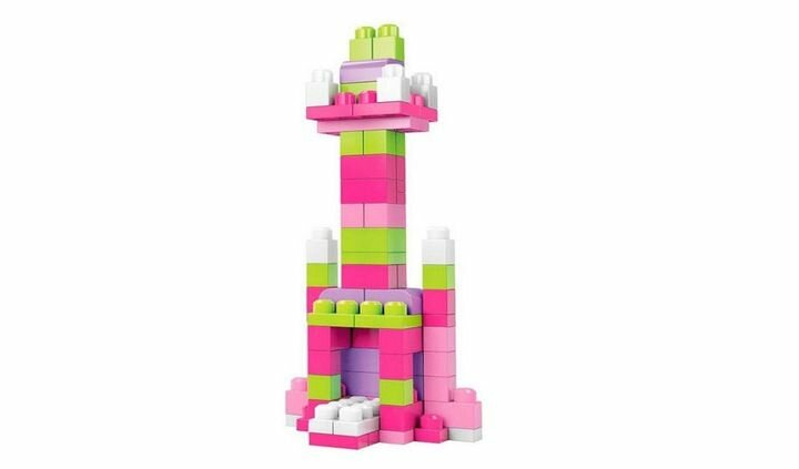 Конструктор Mega Bloks First Builders Розовый в сумке, 80 деталей - фото №2