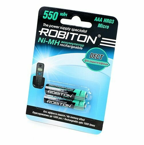 Аккумулятор R-03 1,2v * 550ma/h ROBITON DECT