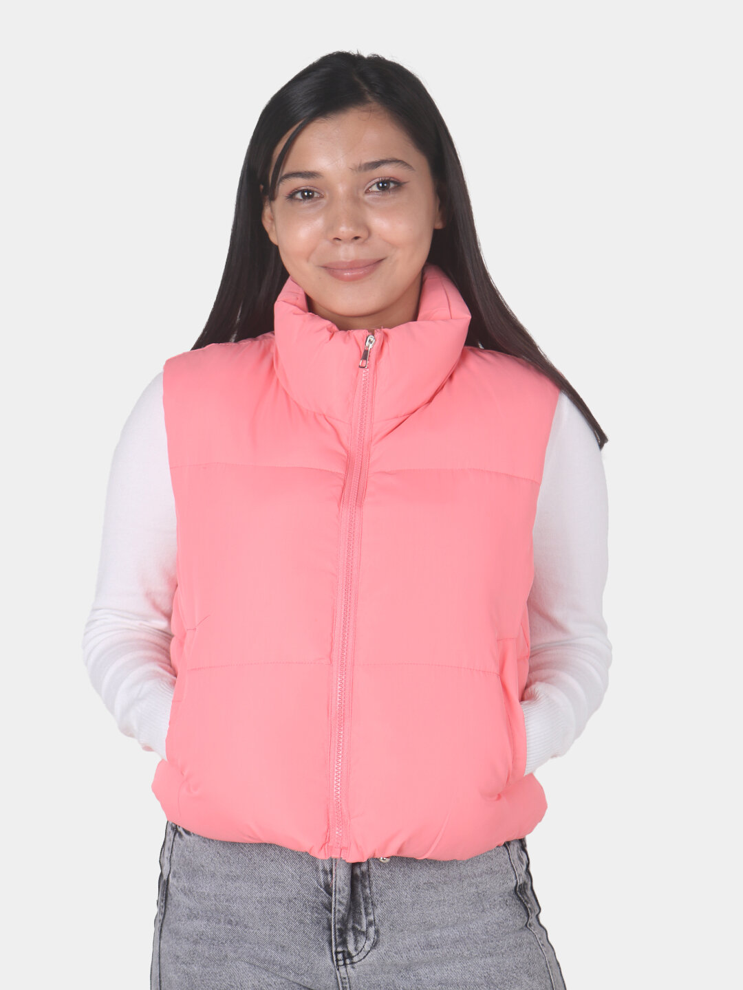 Жилет спортивный , размер One Size, розовый, — фото 1