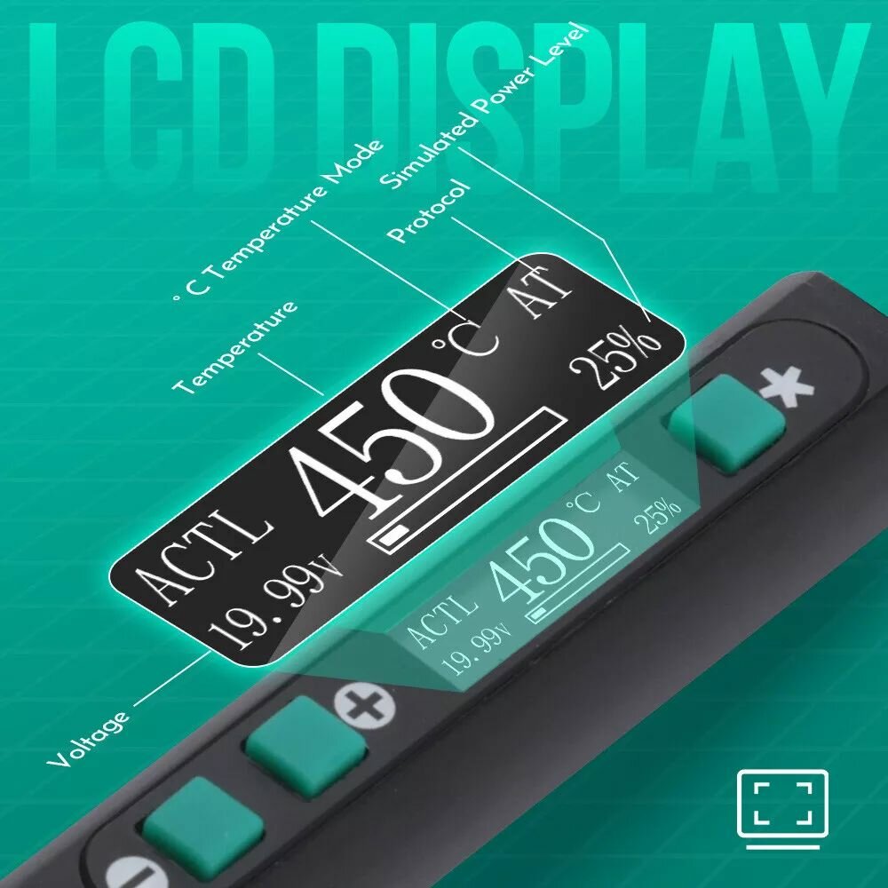 Изображение Цифровой регулируемый паяльник Yihua 928D-IV USB Type-C 60 Вт (С235)