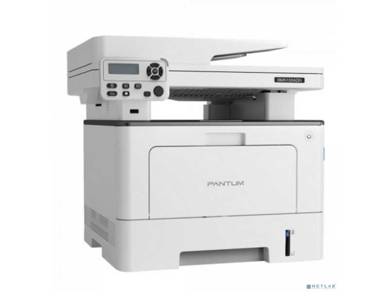 Лазерное многофункциональное устройство Pantum BM5100ADN, P/C/S, Mono laser, A4, 40 ppm (max 100000 p/mon), 1.2 GHz, 1200x1200 dpi, 512 MB RAM, Duplex, DADF50, paper tray 250 pages, USB, LAN, start. cartridge 3000 pages