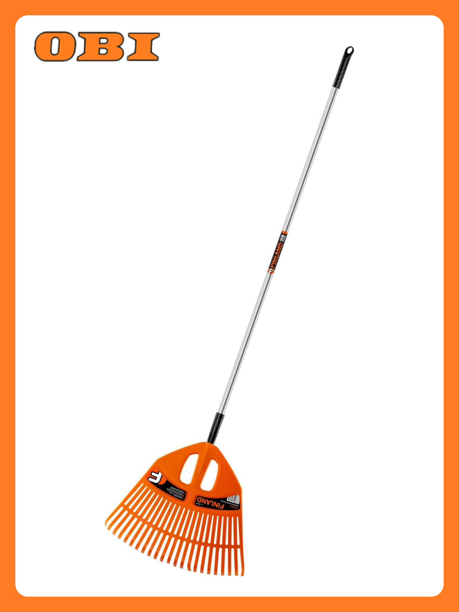 Грабли FINLAND 1818 веерные 23 зубца длина 50 см оранжевые