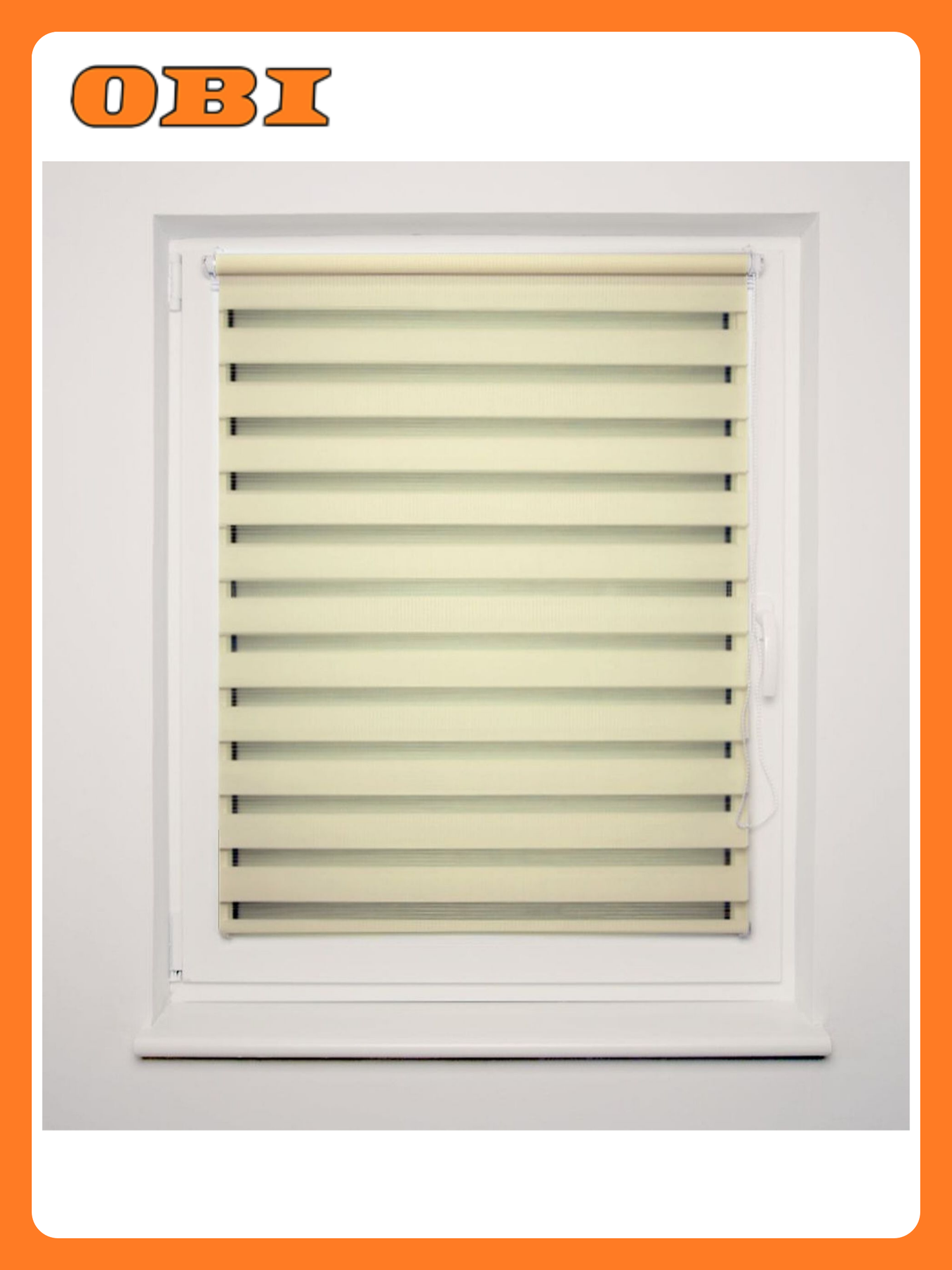 Рулонные шторы Markisol BH 05  160x175 см  бежевые  с эффектом  день ночь   цепочный механизм