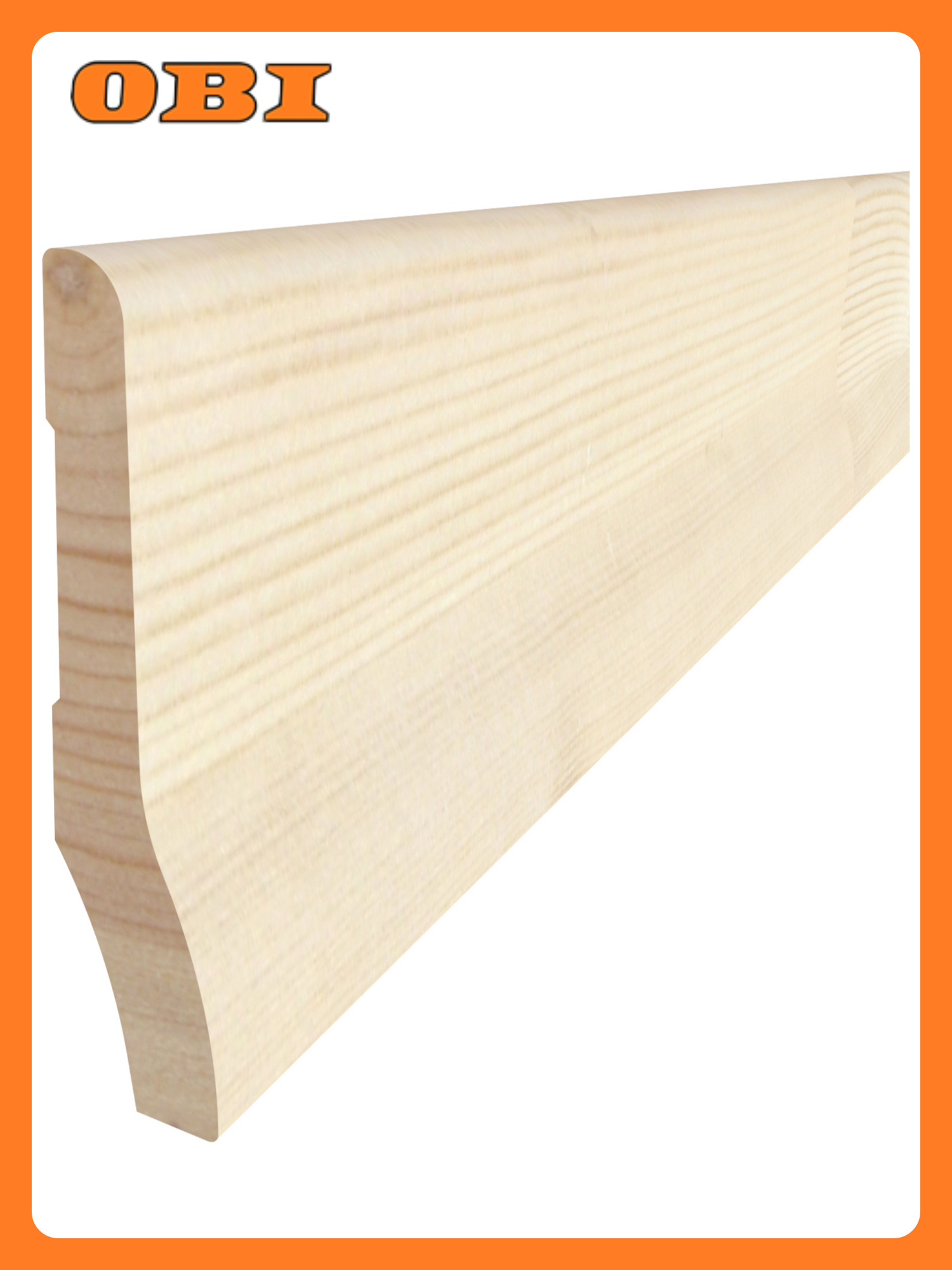 Напольный плинтус Евро сосна 2400х70х16 мм