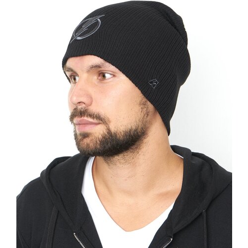 фото Шапка без отворота nhl tampa bay lightning atributika & club, шапка мужская нхл тампа бей лайтнинг черная