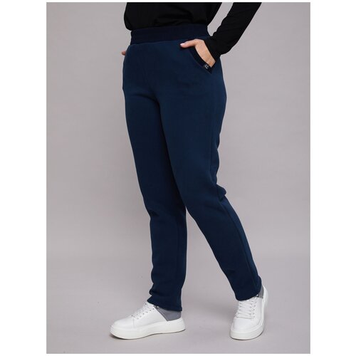 фото Брюки спортивные женские алтекс на резинке утепленные синие, размер 52