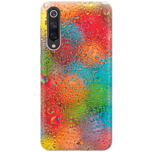 фото Ультратонкий силиконовый чехол-накладка для xiaomi mi 9 se с принтом "капли и разноцветные шары" gosso
