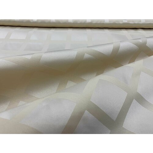 155 см. Ткань журавинка в клетку Бежевая от 1 метра