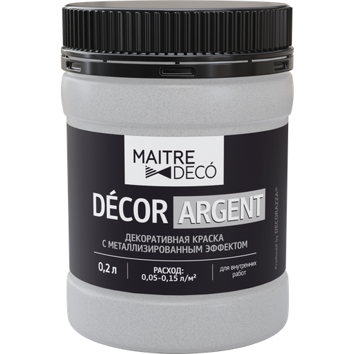 Краска декоративная Maitre Deco Décor Серебро 0.2 л цвет серебряный