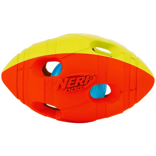 Игрушка для собак NERF Мяч гандбольный двухцветный светящийся, 10 см