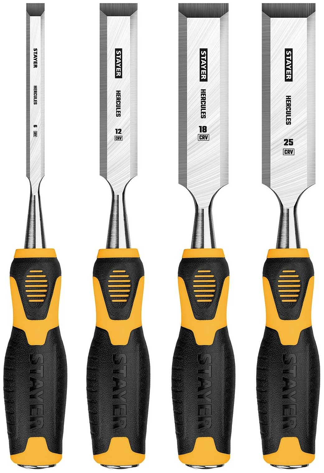 фото STAYER Hercules 4 предм, Набор стамесок-долот (18205-H4)