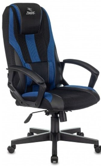 Кресло геймерское Zombie 9 черный/синий искусст. кожа/ткань крестовина пластик