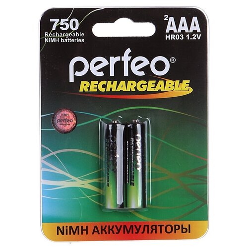 фото Аккумулятор aaa - perfeo 750mah (2 штуки) pf aaa750/2bl pl