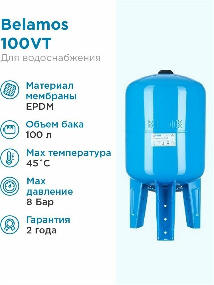 Гидроаккумулятор Belamos 100 VT 100 л