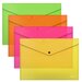 Папка-конверт на кнопке А4, 180 мкм, ErichKrause Glossy Neon, полупрозрачная, до 120 листов, микс