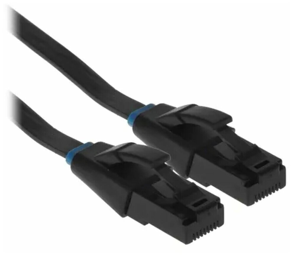 Vention Патч-корд прямой Ethernet UTP cat.6, RJ45, плоский сетевой кабель для ноутбука, роутера, кабель локальной сети, длина 8м, цвет черный