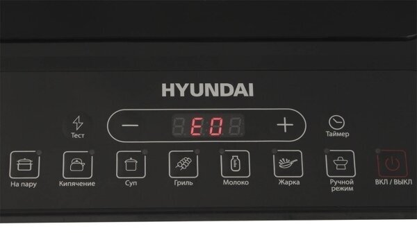Плита Электрическая Hyundai черный стеклокерамика (настольная) - фото №16
