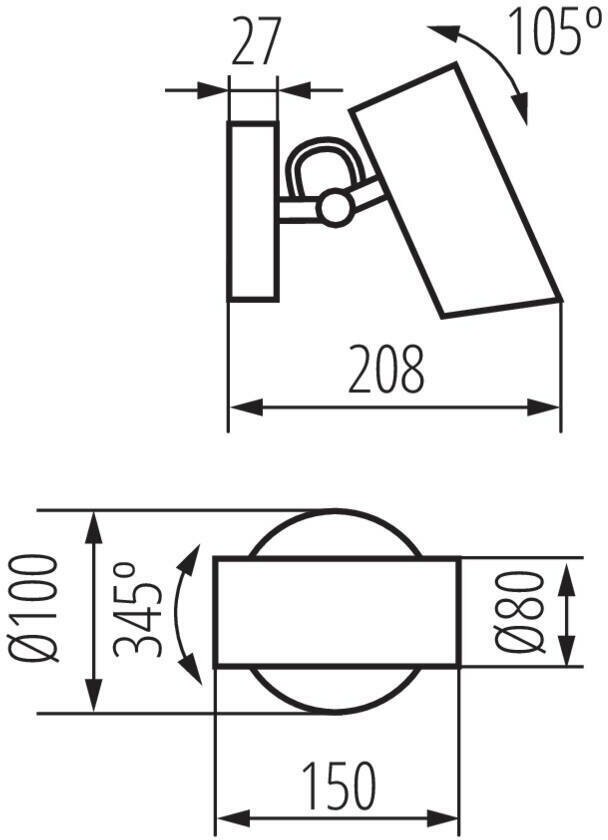 KANLUX Светильник настенно-потолочный AGZAR EL-10 W - фотография № 11