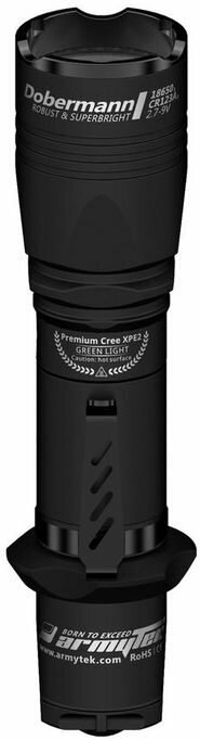 Фонарь Armytek Dobermann XP-E2 Green, черный - фото №18