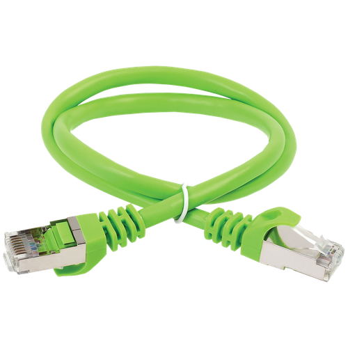 ITK Коммутационный шнур кат. 6A S/FTP LSZH 1м зеленый, IEK PC02-C6ASL-1M (1 шт.)