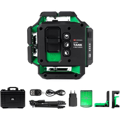 лазерный уровень ada instruments topliner 3x360 green а00507 Лазерный уровень-нивелир ADA LaserTANK 4-360 GREEN Ultimate Edition