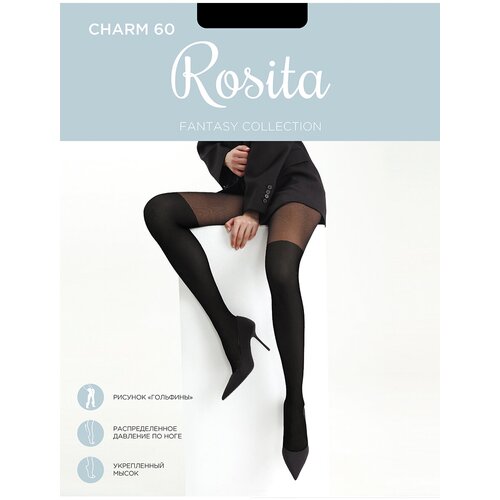 Колготки женские Rosita Charm 60 den ПЛ11-661 (Чёрный, 3)