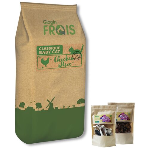FRAIS CLASSIQUE KITTEN CHICKEN WITH RICE 10 КГ+FRAIS ЛАК.:УШИ крол.С шерс.6ШТ-1УП,ломтики крол,100ГР