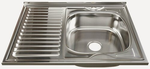 Изображение товара Мойка 80х60 (0,6) прав вып 3 1/2 MIXLINE 16см с сифоном