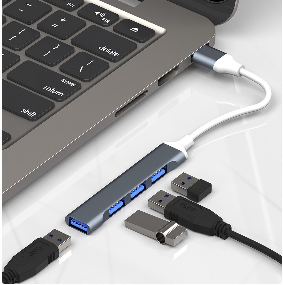 Хаб Palmexx USB-C to USB30+3*USB20 /HUB-075