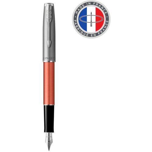 ручка перьевая parker essential sonnet stainless steel gt Ручка перьевая Parker Sonnet Essential SB F545 (CW2169228) LaqOrange CT F сталь нержавеющая подарочная коробка