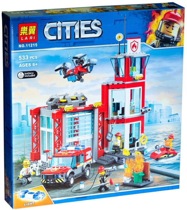 фото Конструктор 11215 Cities "Пожарное депо", 533 детали