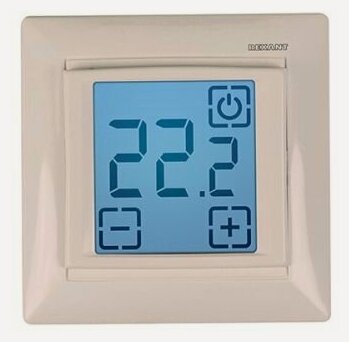 Изображение товара Терморегулятор Rexant RX-419B 51-0584 сенсорный, белый, совместим с Legrand серии Valena