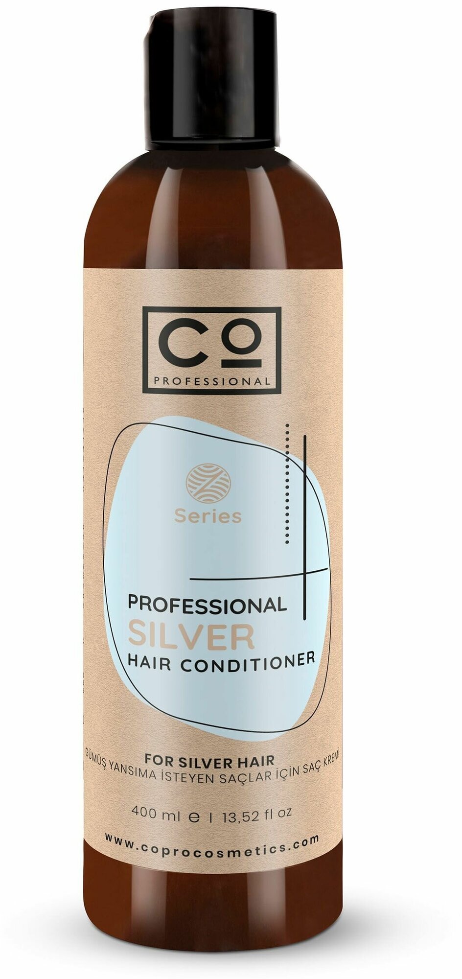 Кондиционер для осветленных волос, против нейтрализации желтизны CO PROFESSIONAL Silver Hair Conditioner, 400 мл