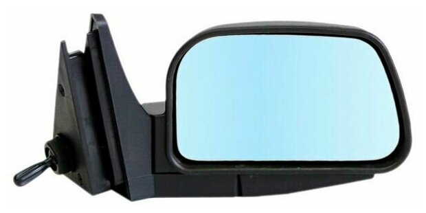 Зеркало боковое правое ВАЗ-2104, 2105, 2107, модель Т-7 Г с тросовым приводом регулировки, с сферическим противоослепляющим отражателем голубого тона. Без Обогрева.