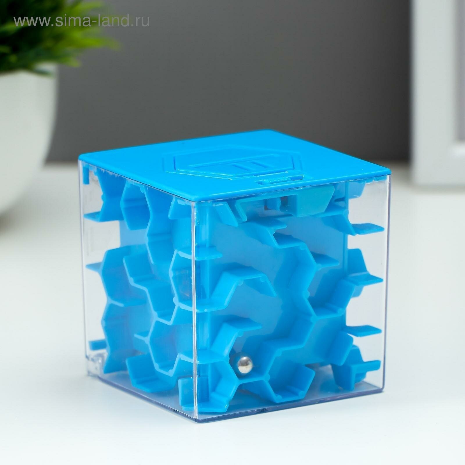 фото Копилка пластик "Лабиринт" микс 6,7х6,7х6,5 см