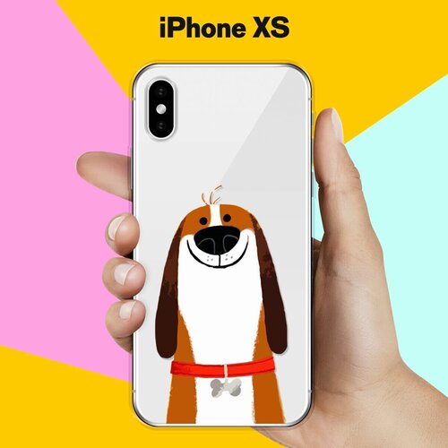 Силиконовый чехол Хороший Бигль на Apple iPhone Xs силиконовый чехол довольный бигль на apple iphone xs max