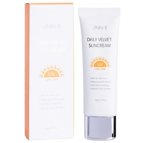 Осветляющий солнцезащитный крем для лица Jungnani Daily Velvet Suncream SPF50+ PA++++