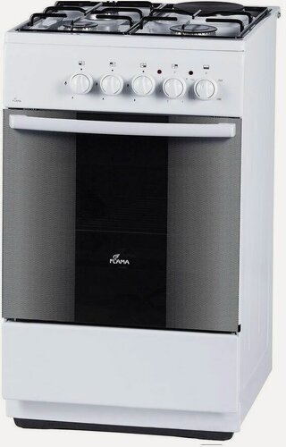 Изображение товара Комбинированная плита Flama RK 23-105 W 50 см, 50 л, 4 конфорки, белый