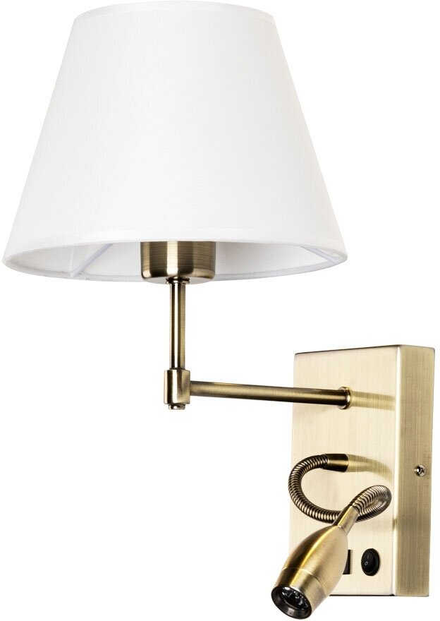 Бра однорожковое для чтения белое Arte Lamp Elba A2581AP-2AB