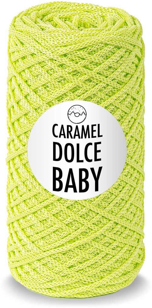 Шнур для вязания Caramel DOLCE Baby 2мм, Цвет: Лайм, 240м/140г, карамель дольче бэби