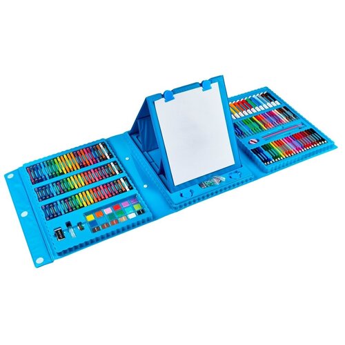 Color Kit/ Творчество / Школьные принадлежности/Чемодан творчества голубой 208 предметов SCHB-208