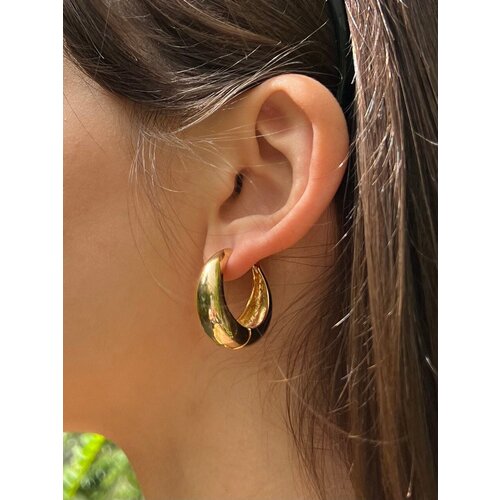 фото Серьги конго daily daisy, латунь, золотой