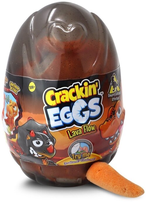 Мягкая игрушка в яйце, Динозавр, CrackinEggs, Лава, 12 см, микс