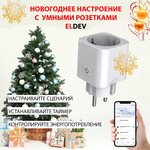 Умная WI-FI розетка 16А ELDEV (Алиса Яндекс, Маруся, Google Home) протокол Tuya, работает без шлюза, Smart Plug - изображение