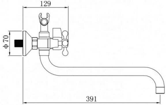 Смеситель на ванну Potato P2761