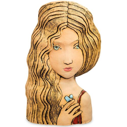 Керамическая ваза Девушка и бабочка