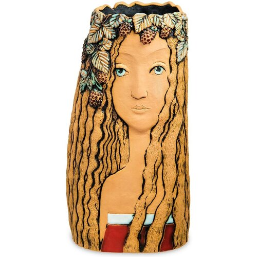 Керамическая ваза Девушка с веночком