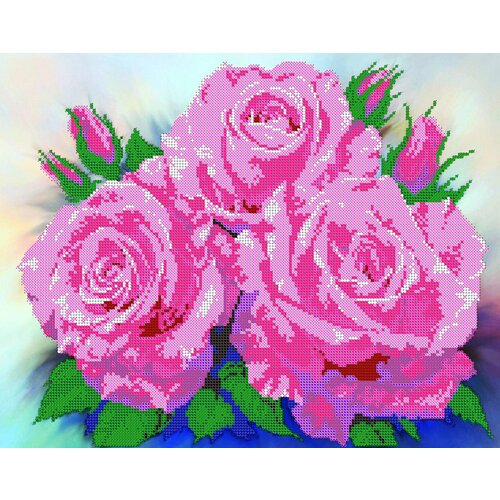 Вышивка бисером картины Розы 30*38см